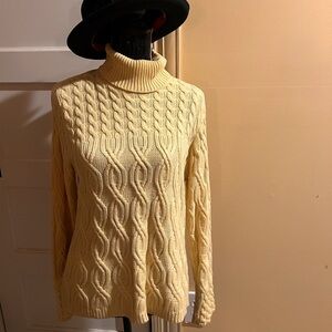 Wainscott Cable Knit Turtleneck Sweater